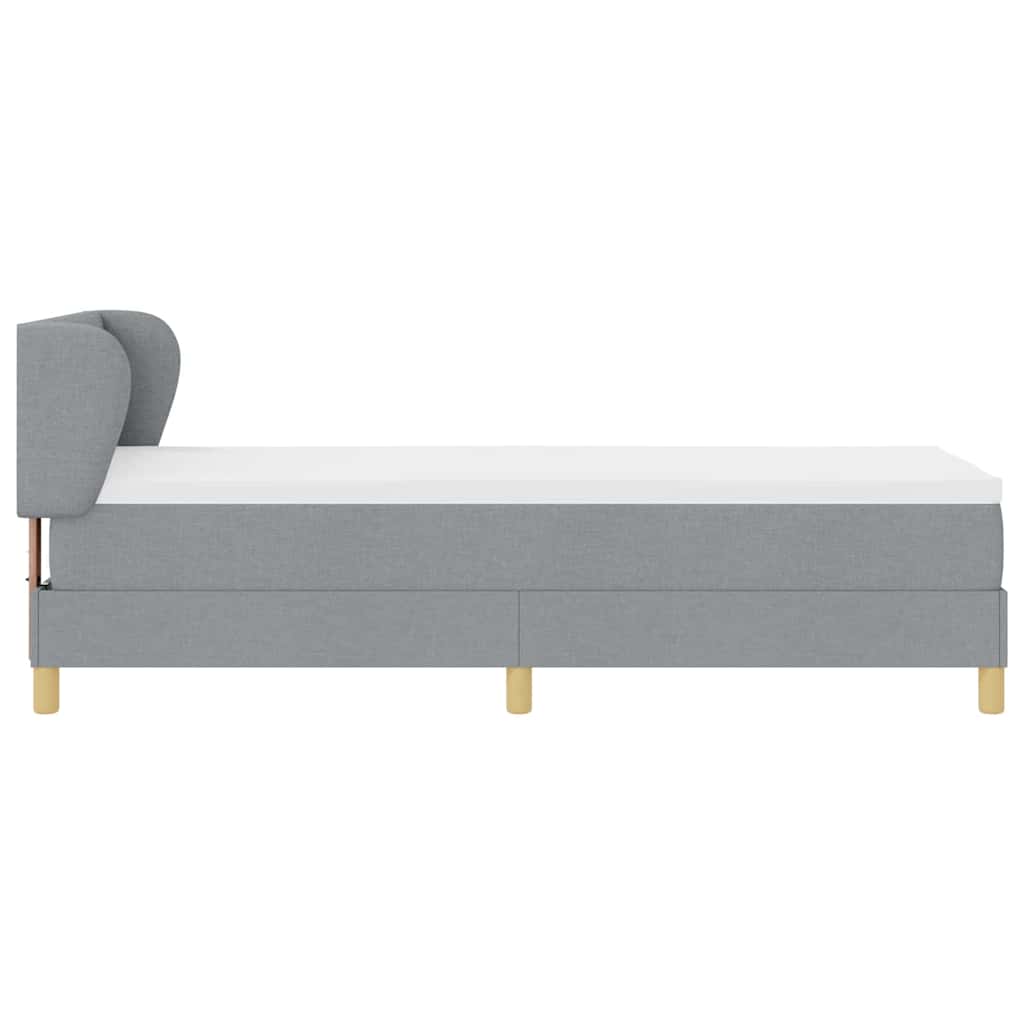 Krevet s opruga kutije Svjetlosiva 80 x 200 cm tkanina