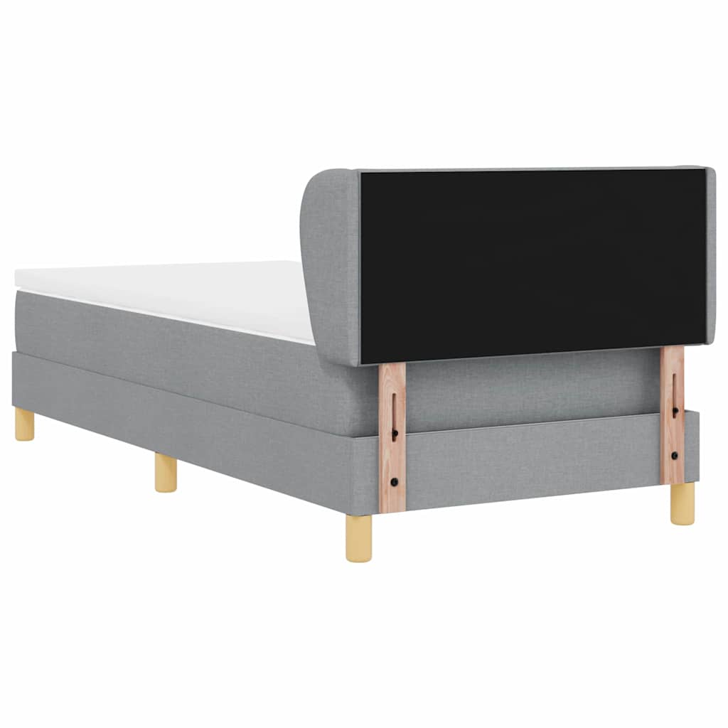 Krevet s opruga kutije Svjetlosiva 100 x 200 cm tkanina
