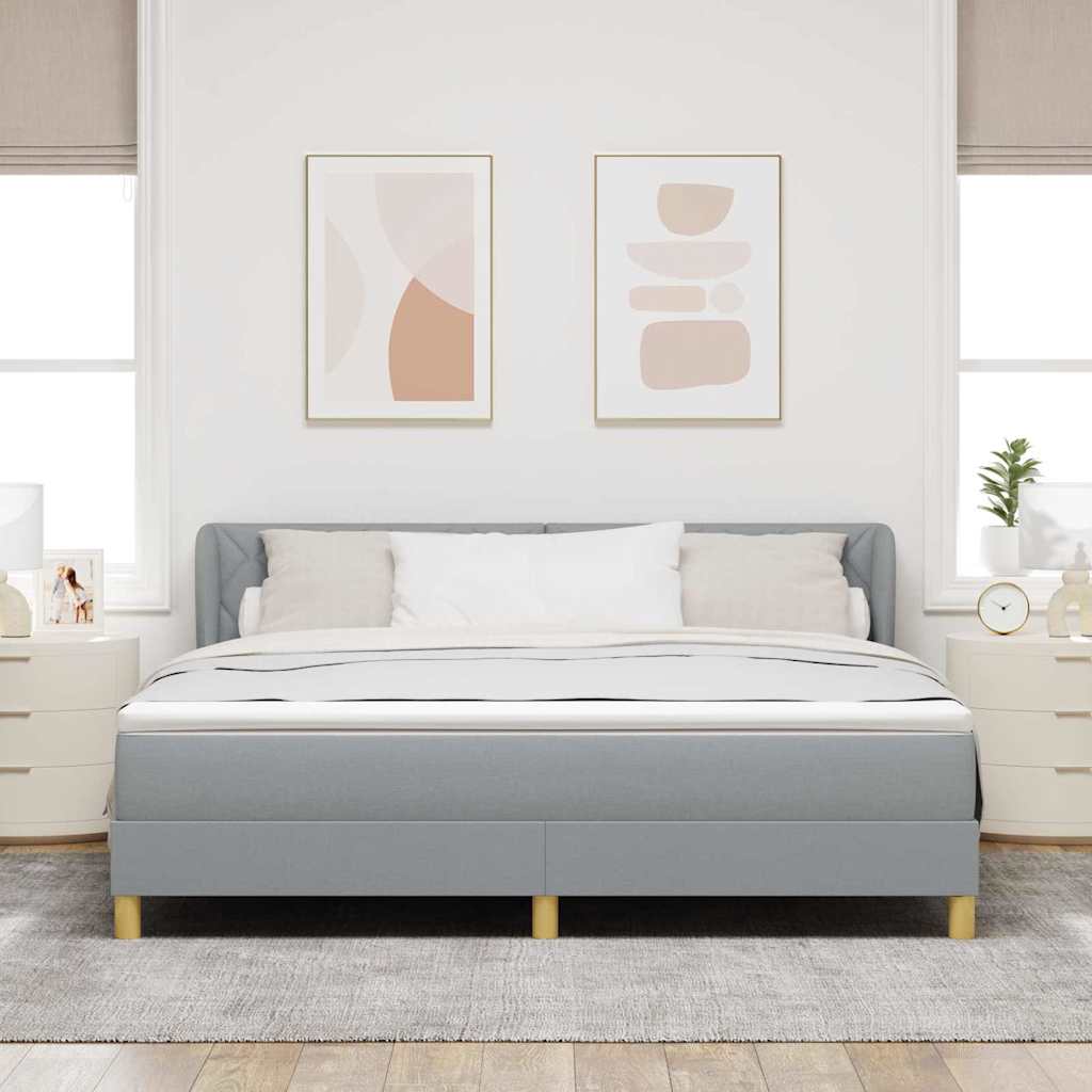 Krevet s opruga kutije Svjetlosiva 180 x 200 cm tkanina
