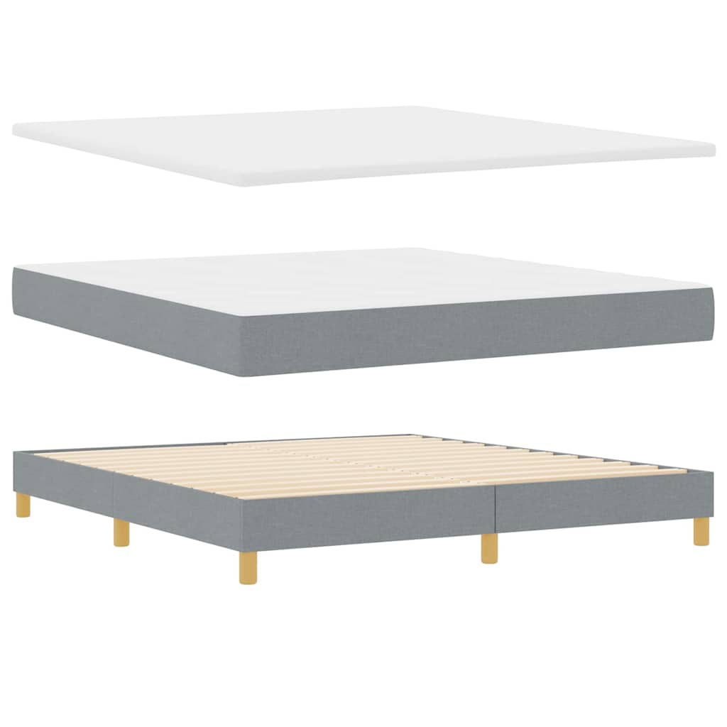 Krevet s opruga kutije Svjetlosiva 180 x 200 cm tkanina