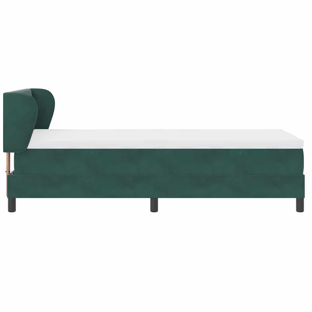 Krevet s opruga kutije Tamnozelena 80 x 200 cm Baršun