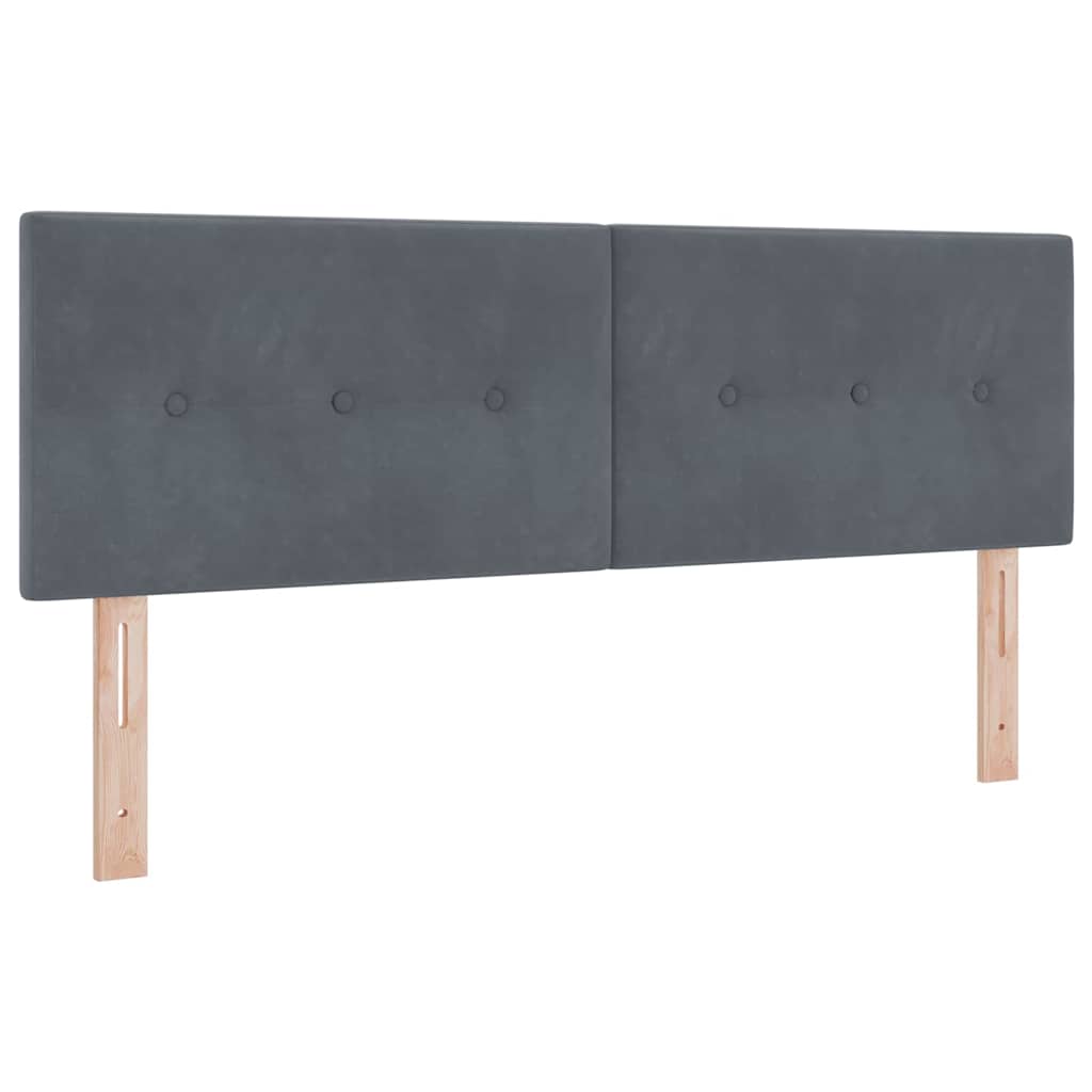 Krevet s opruga kutije Tamno siva 140 x 190 cm Baršun