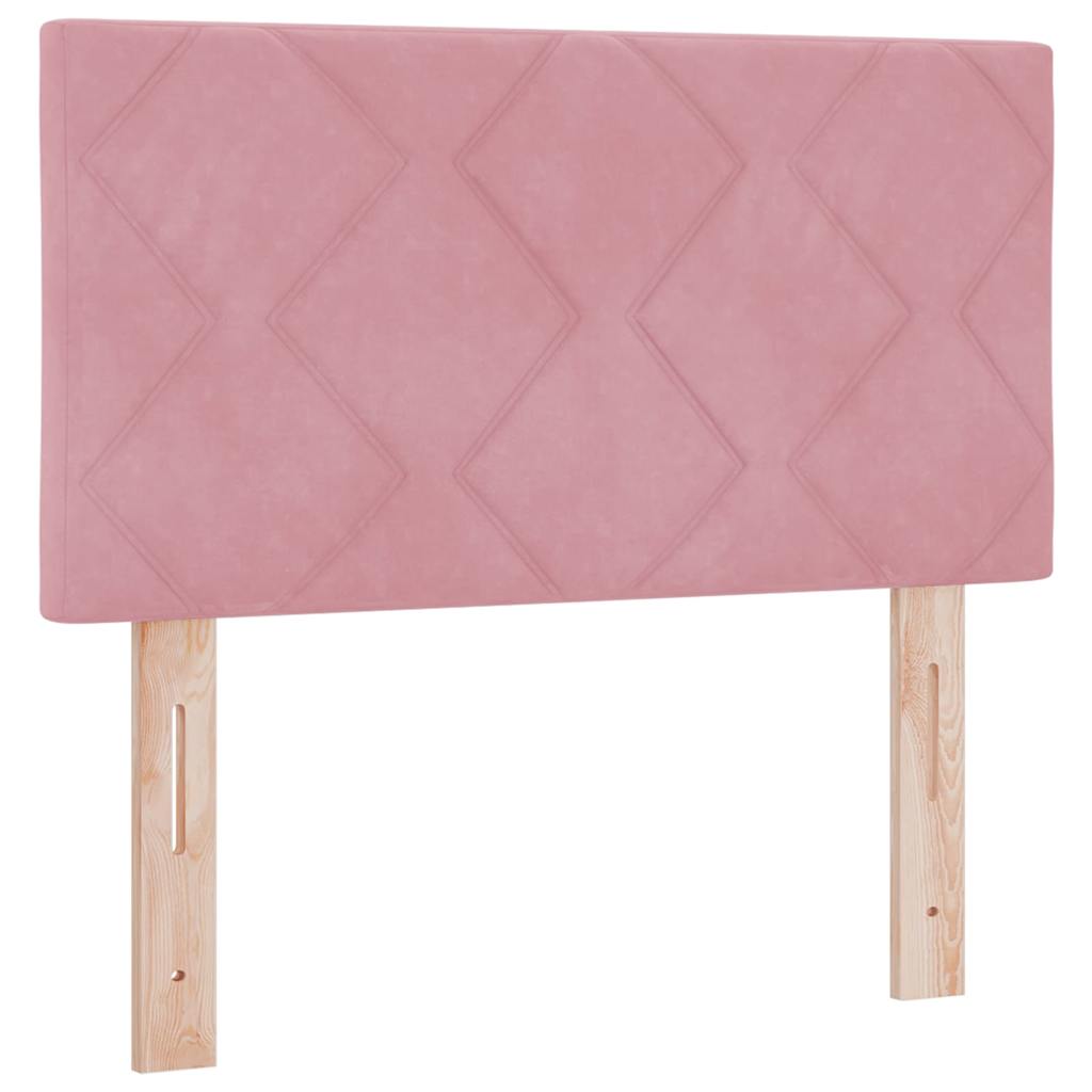 Krevet s opruga kutije Ružičasta 80 x 200 cm Baršun