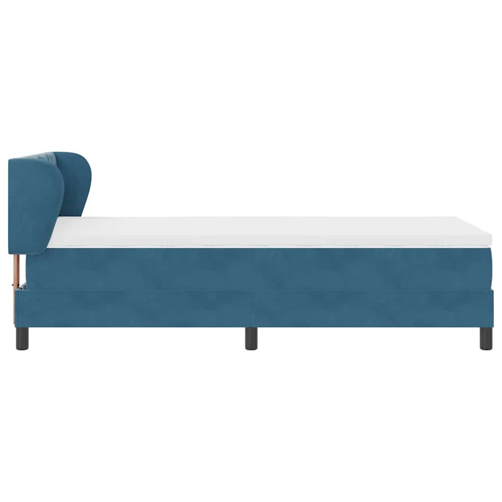 Krevet s opruga kutije Tamno plava 100 x 200 cm Baršun