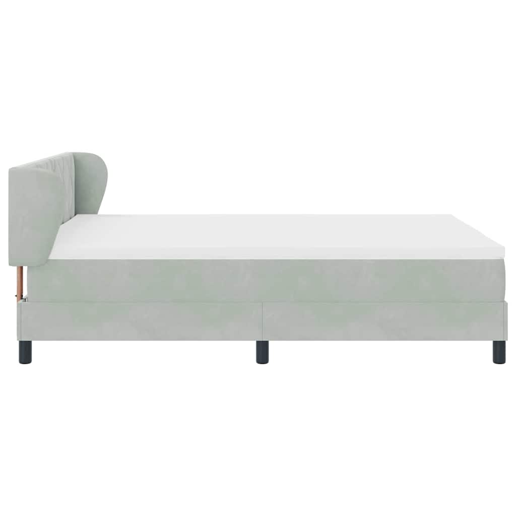 Krevet s opruga kutije Svjetlosiva 140 x 190 cm Baršun