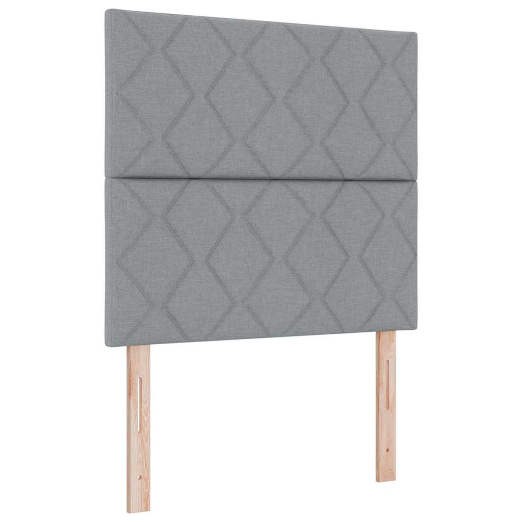 Krevet s opruga kutije Svjetlosiva 90 x 200 cm tkanina