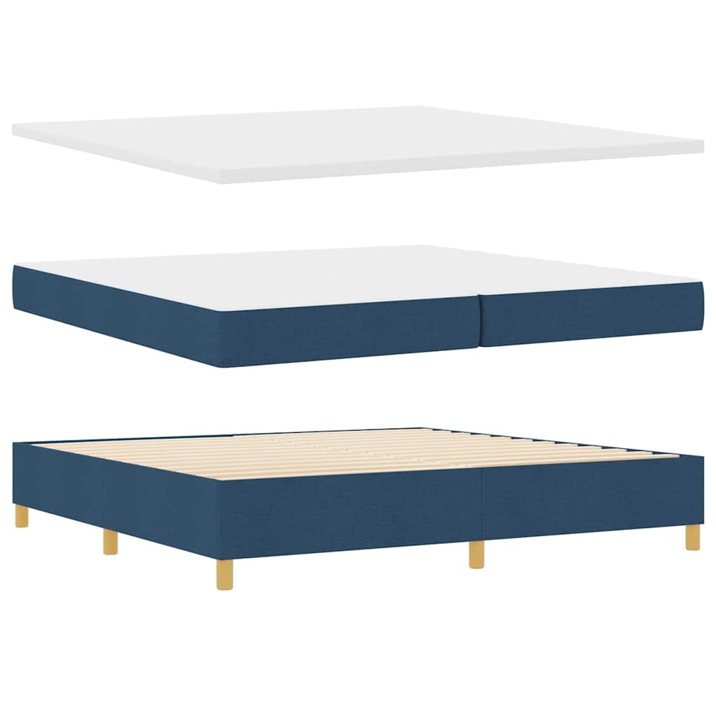 Podna opruga s madracem Tamno siva 90x190 cm Plava 200 x 200 cm