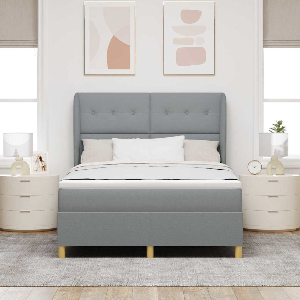 Podna opruga s madracem Tamno siva 90x190 cm Svjetlosiva