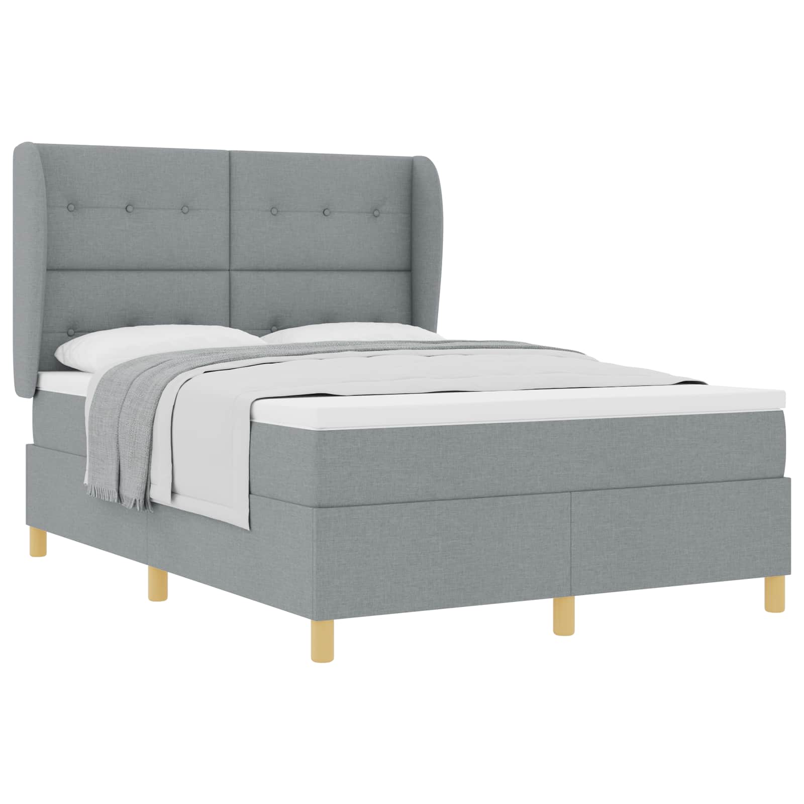 Podna opruga s madracem Tamno siva 90x190 cm Svjetlosiva