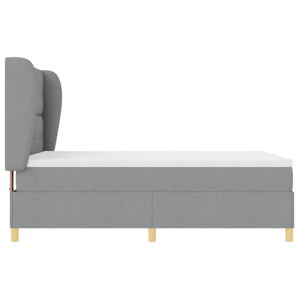 Podna opruga s madracem Tamno siva 90x190 cm Svjetlosiva