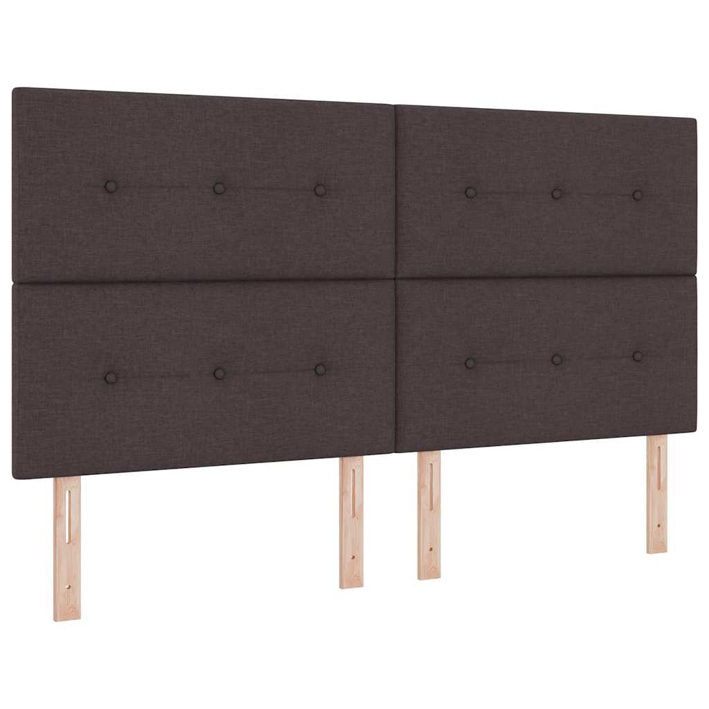 Krevet s opruga kutije Tamno smeđa 200 x 180 cm tkanina