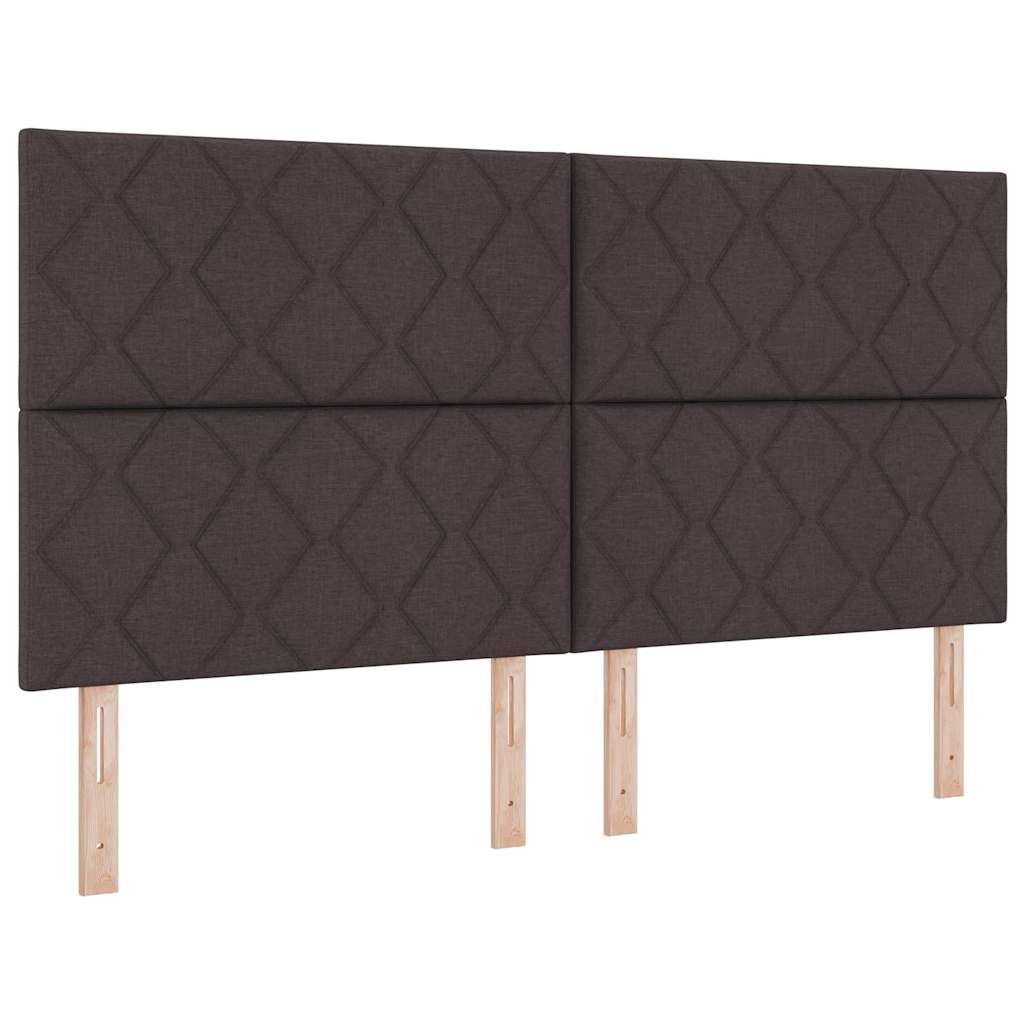 Krevet s opruga kutije Tamno smeđa 200 x 180 cm tkanina