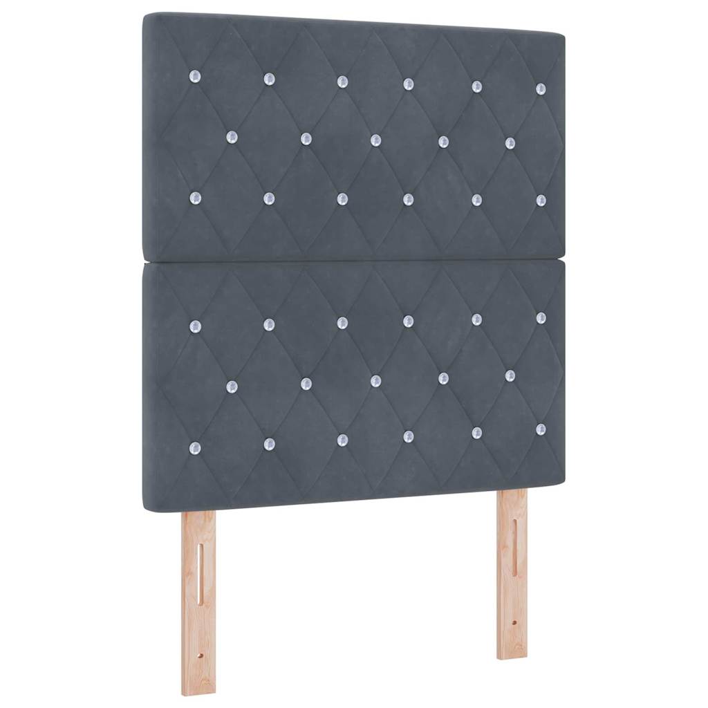 Krevet s opruga kutije s madracem Tamno siva 200 x 80 cm Baršun