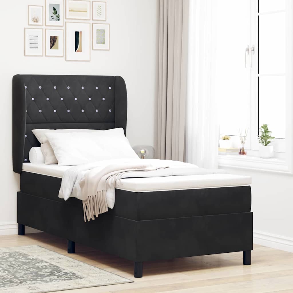 Krevet s opruga kutije Svijetlo siva 200 x 80 cm Baršun