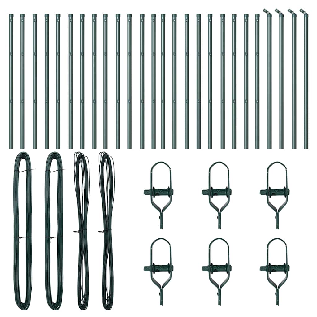 Stup za ogradu 26 pcs Zelena 3,2 x 3,2 x 120 cm