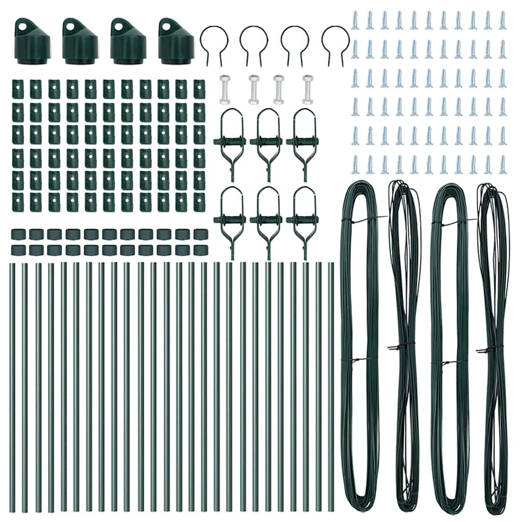 Stup za ogradu 26 pcs Zelena 3,2 x 3,2 x 120 cm