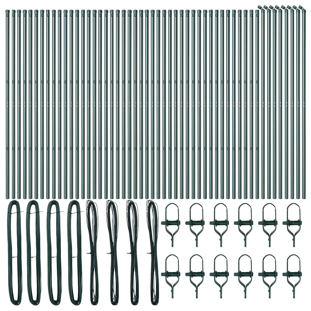 Stup za ogradu 52 pcs Zelena 3,2 x 3,2 x 150 cm