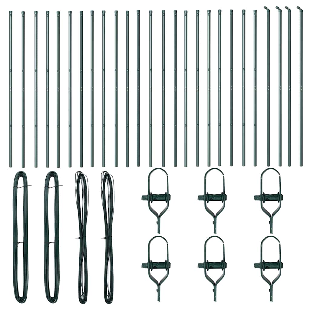 Stup za ogradu 26 pcs Zelena 3,2 x 3,2 x 190 cm