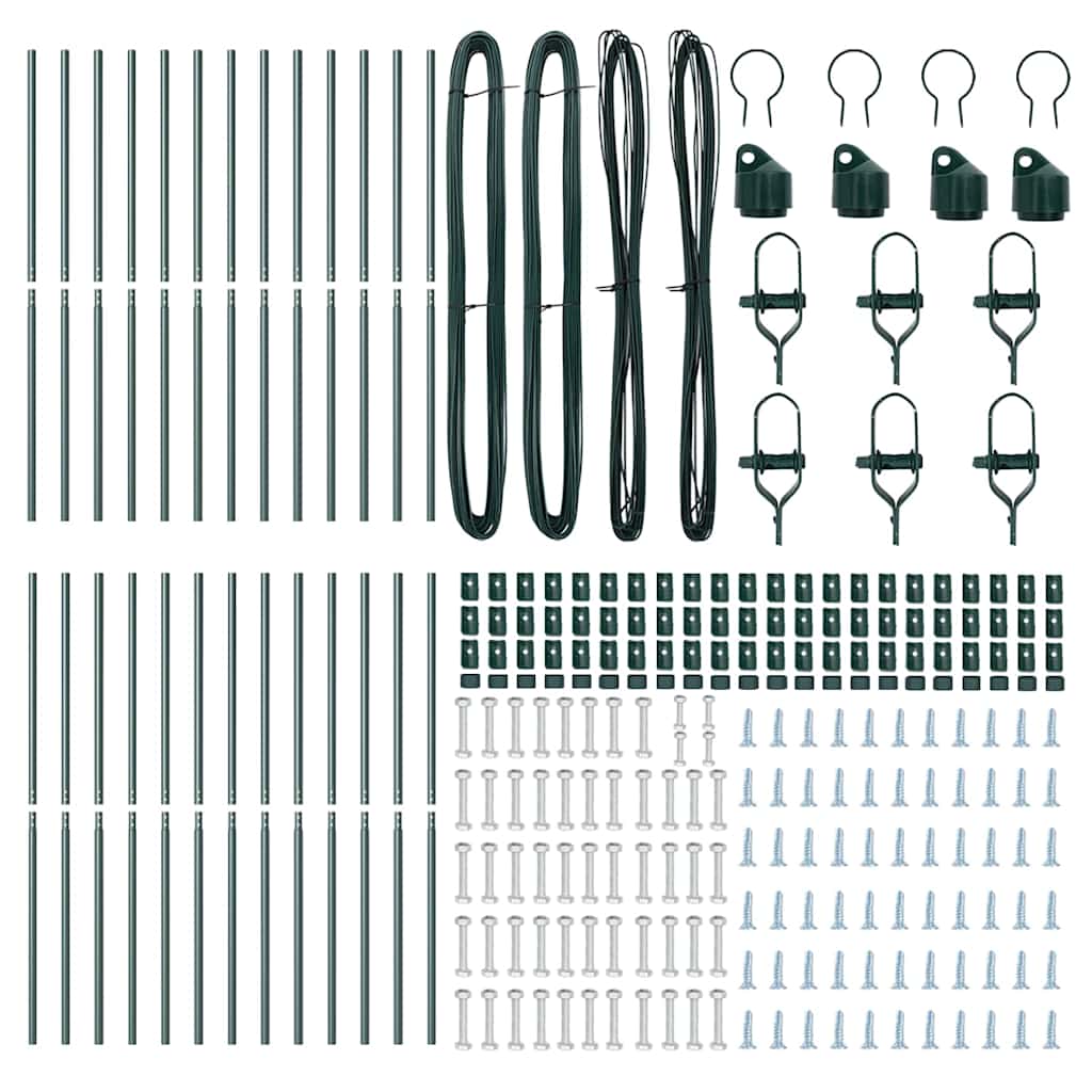 Stup za ogradu 26 pcs Zelena 3,2 x 3,2 x 200 cm