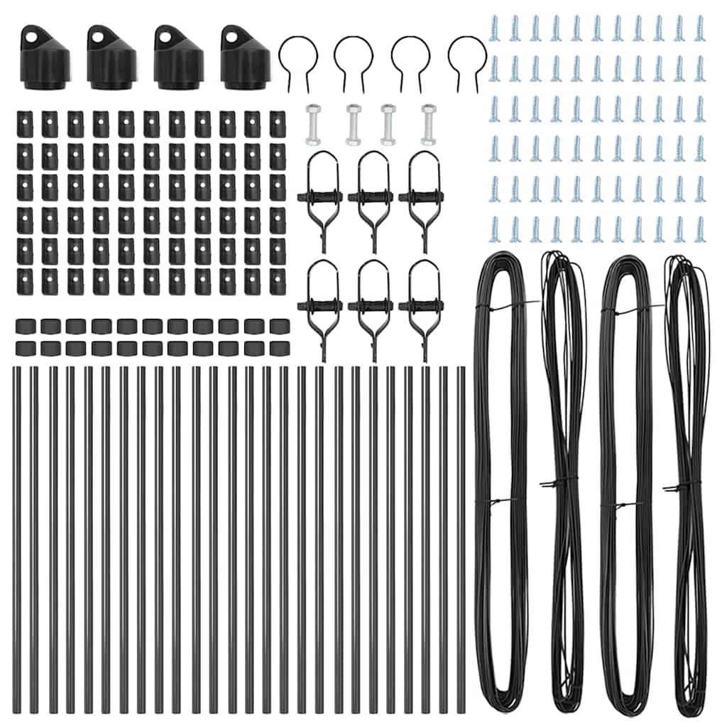 Stup za ogradu 26 pcs Siva 3,2 x 3,2 x 100 cm