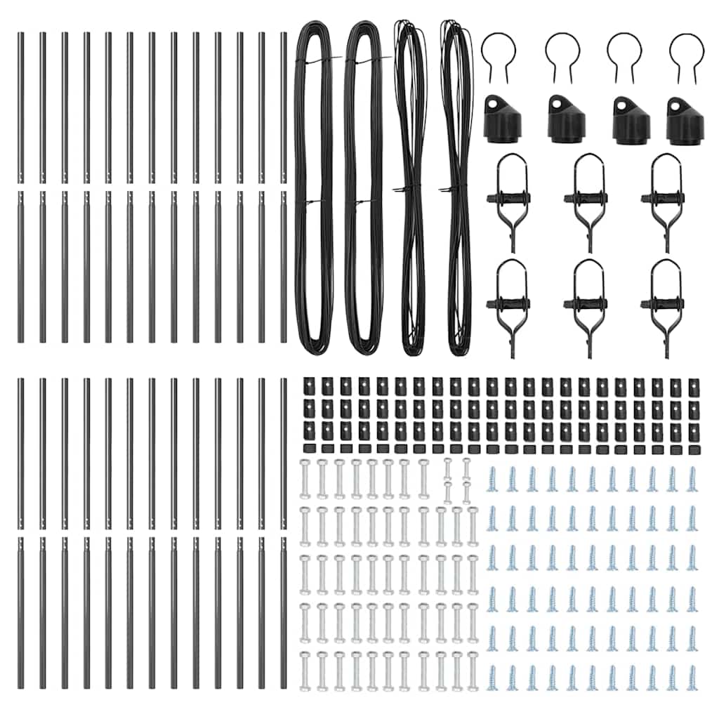 Stup za ogradu 26 pcs Siva 3,2 x 3,2 x 190 cm