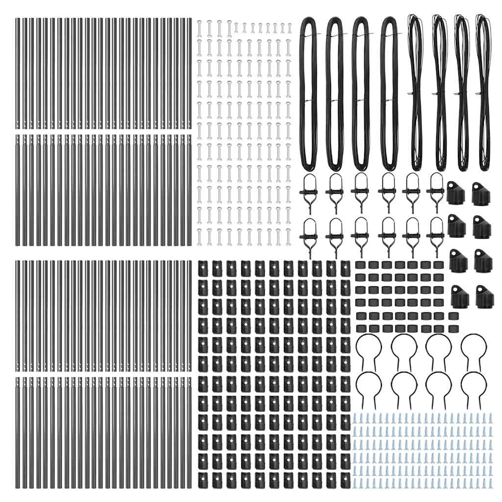 Stup za ogradu 52 pcs Siva 3,2 x 3,2 x 190 cm