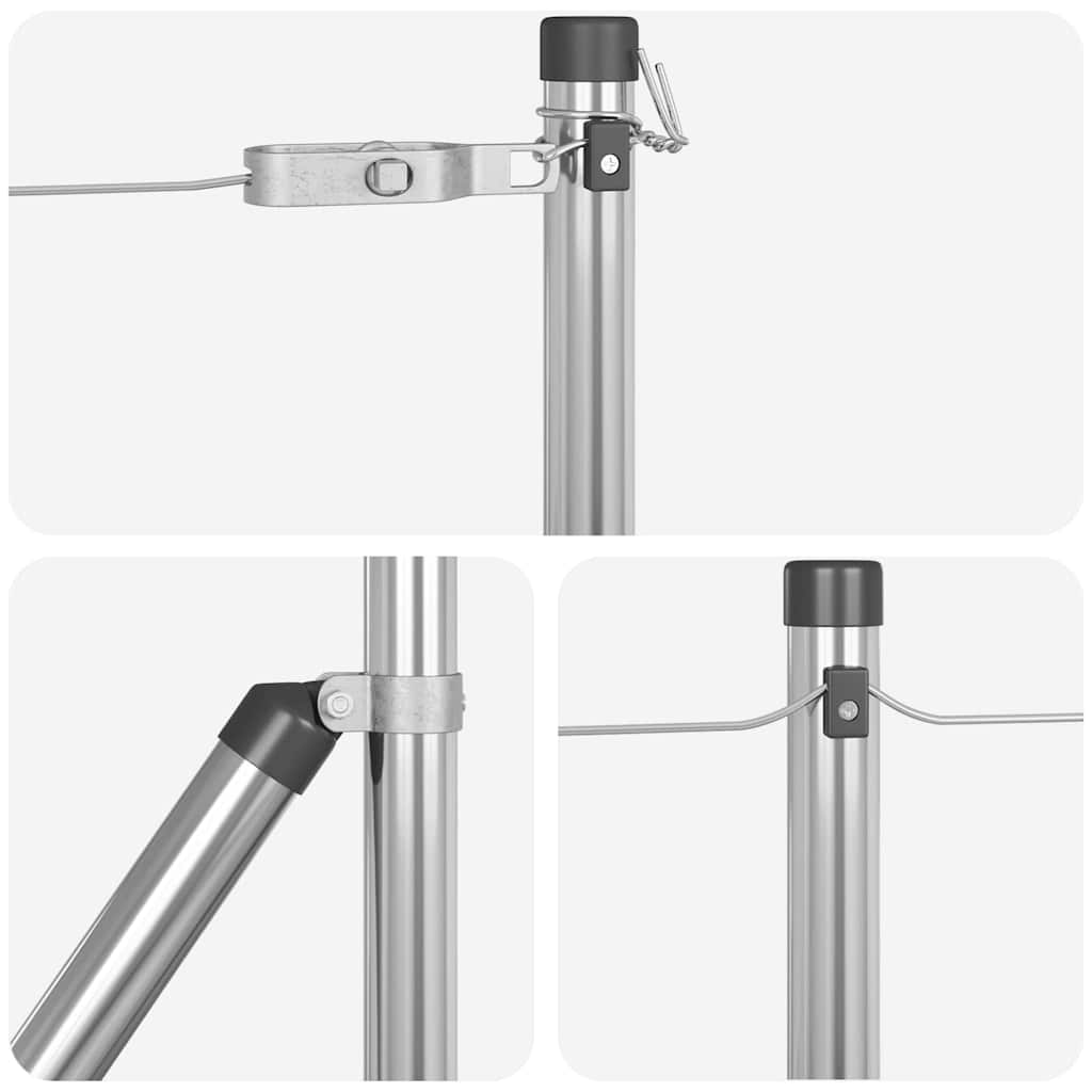 Stup za ogradu 52 pcs Siva 3,2 x 3,2 x 100 cm