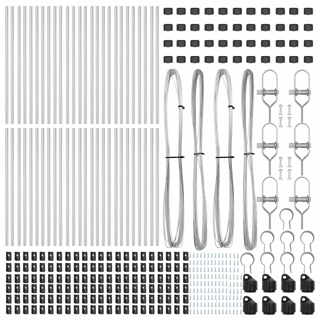 Stup za ogradu 52 pcs Siva 3,2 x 3,2 x 120 cm