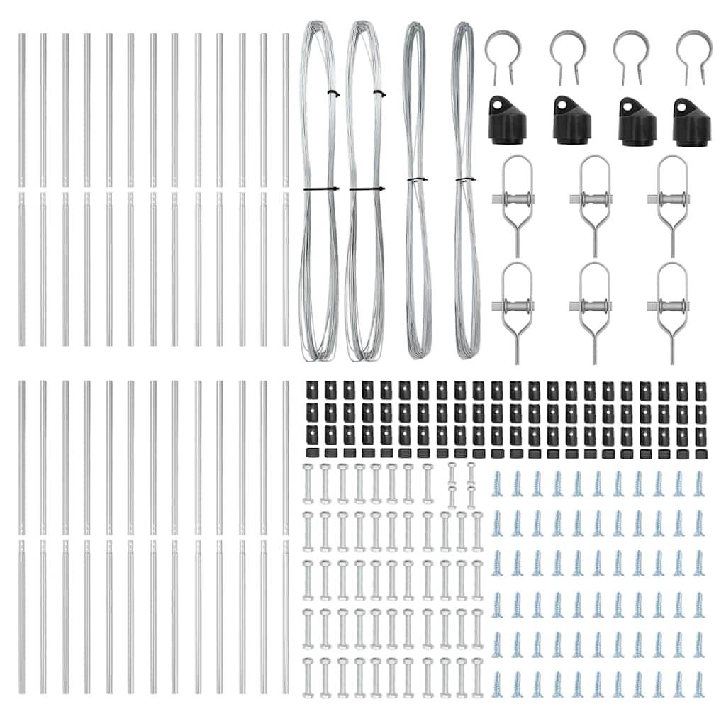 Stup za ogradu 26 pcs Siva 3,2 x 3,2 x 150 cm