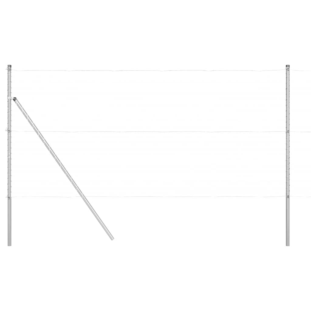 Stup za ogradu 26 pcs Siva 3,2 x 3,2 x 190 cm