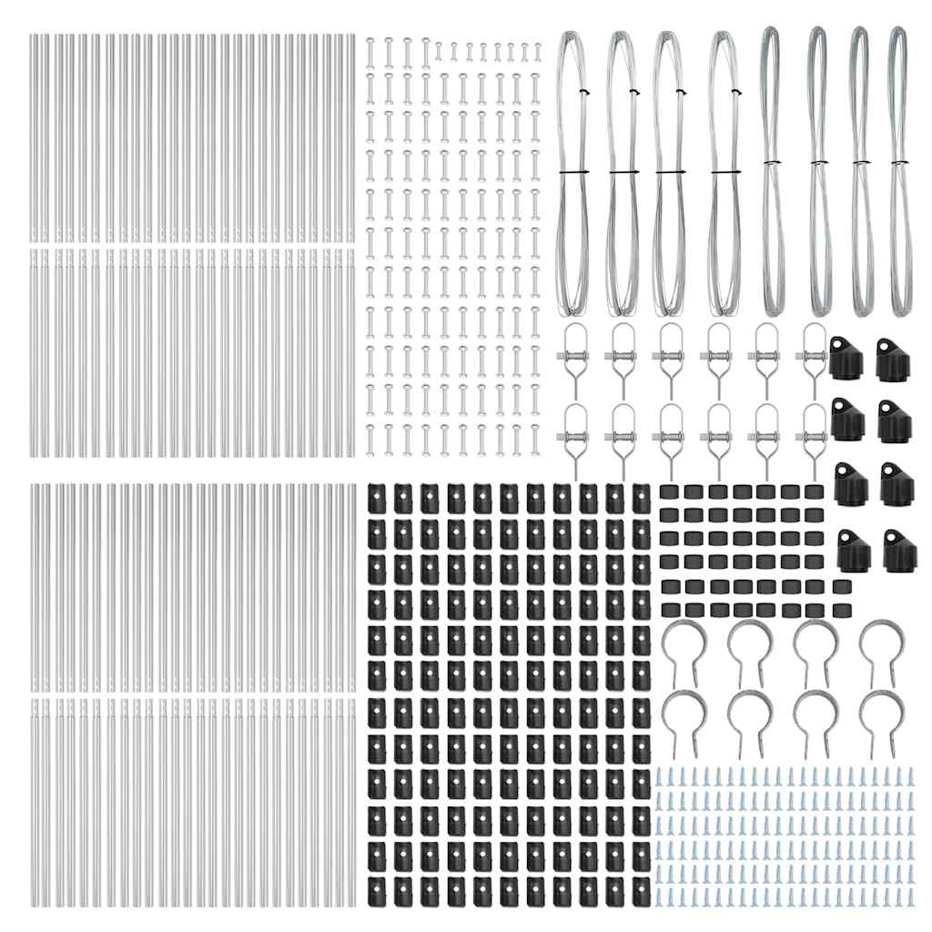 Stup za ogradu 52 pcs Siva 3,2 x 3,2 x 200 cm