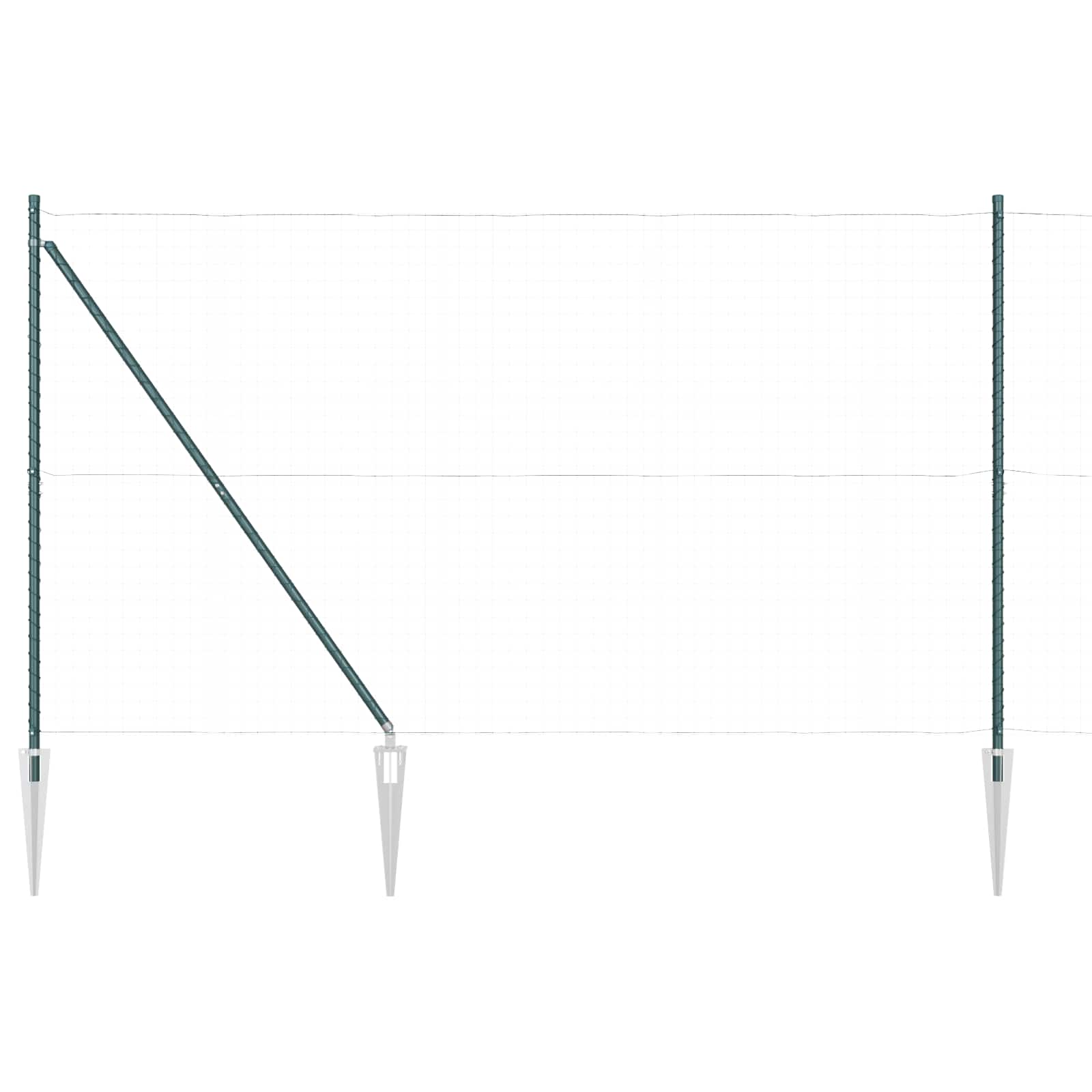 Stup za ogradu 26 pcs Siva 3,2 x 3,2 x 225 cm