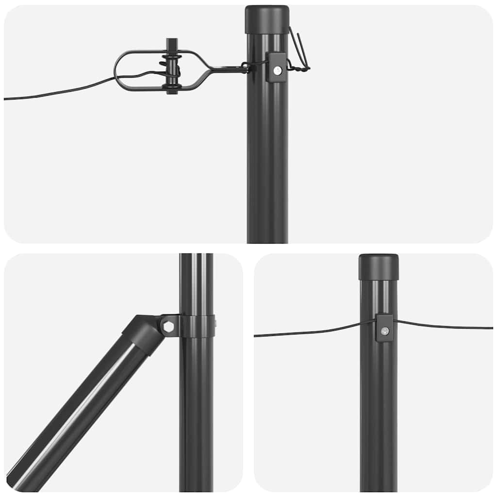 Stup za ogradu 52 pcs Siva 3,2 x 3,2 x 145 cm