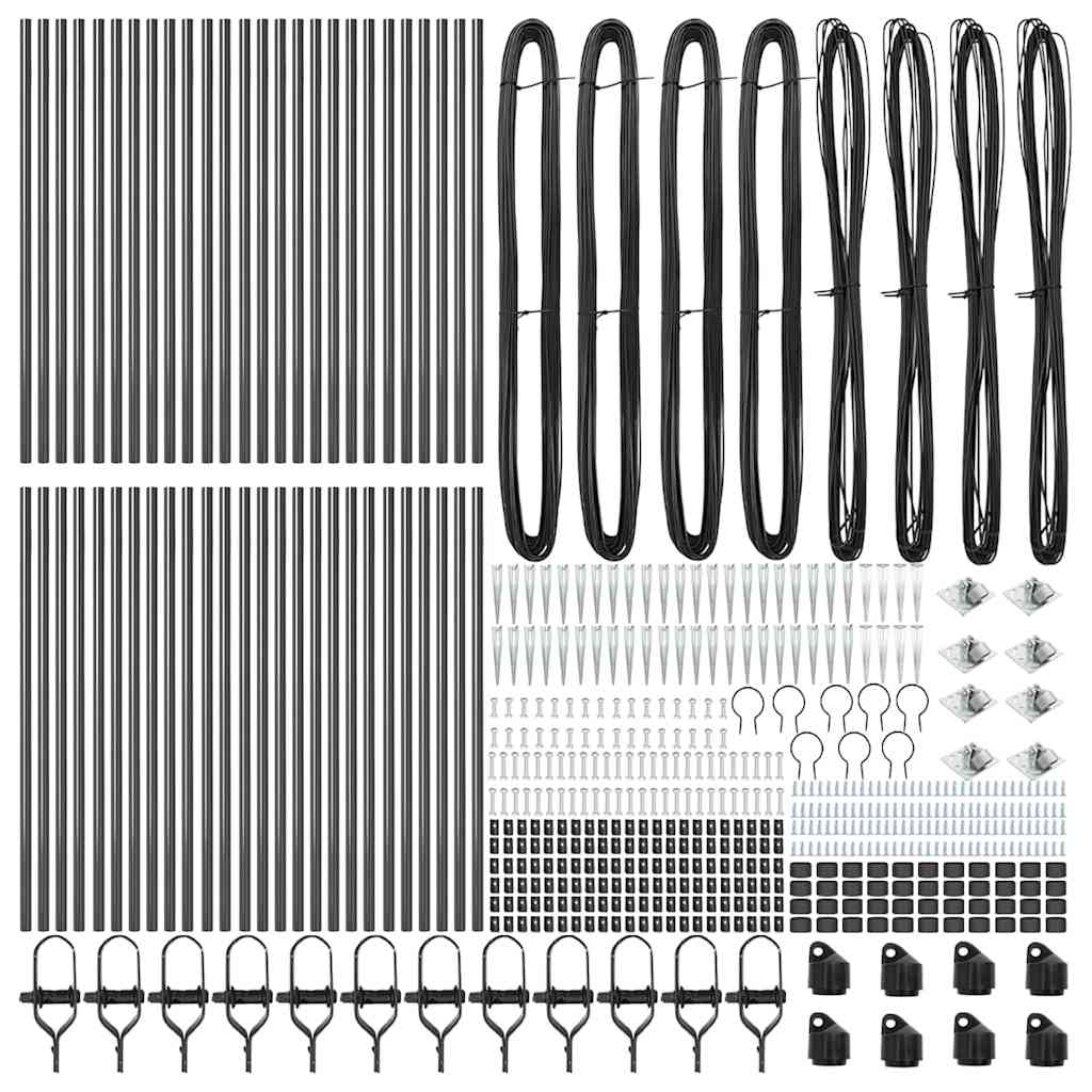 Stup za ogradu 52 pcs Siva 3,2 x 3,2 x 145 cm