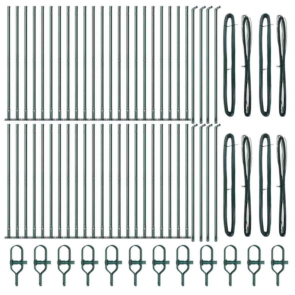 Stup za ogradu 52 pcs Siva 3,2 x 3,2 x 110 cm