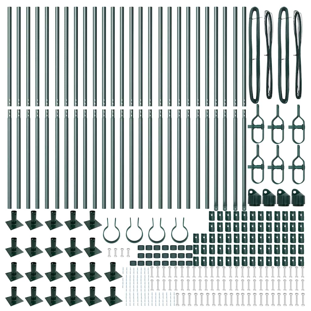 Stup za ogradu 26 pcs Siva 3,2 x 3,2 x 170 cm