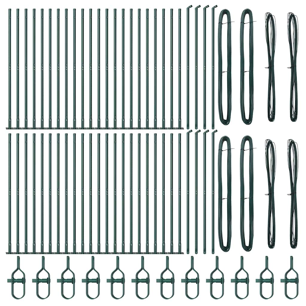 Stup za ogradu 52 pcs Siva 3,2 x 3,2 x 170 cm