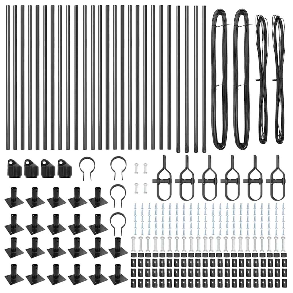 Stup za ogradu 26 pcs Siva 3,2 x 3,2 x 70 cm