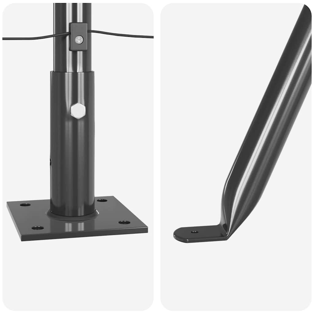 Stup za ogradu 26 pcs Siva 3,2 x 3,2 x 150 cm