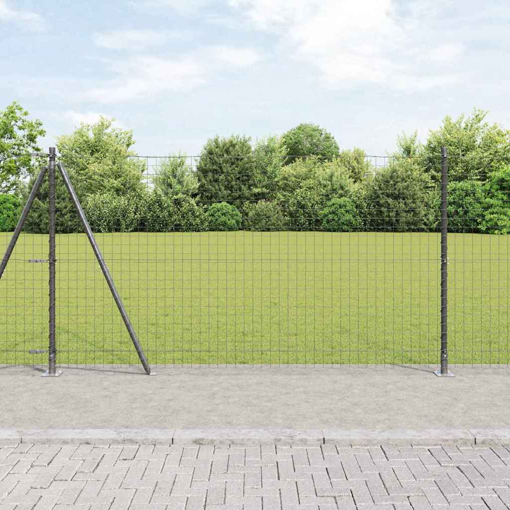 Stup za ogradu 52 pcs Siva 3,2 x 3,2 x 150 cm