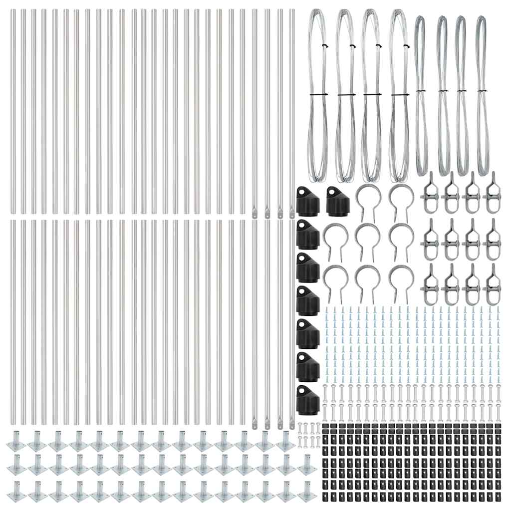 Stup za ogradu 52 pcs Siva 3,2 x 3,2 x 50 cm