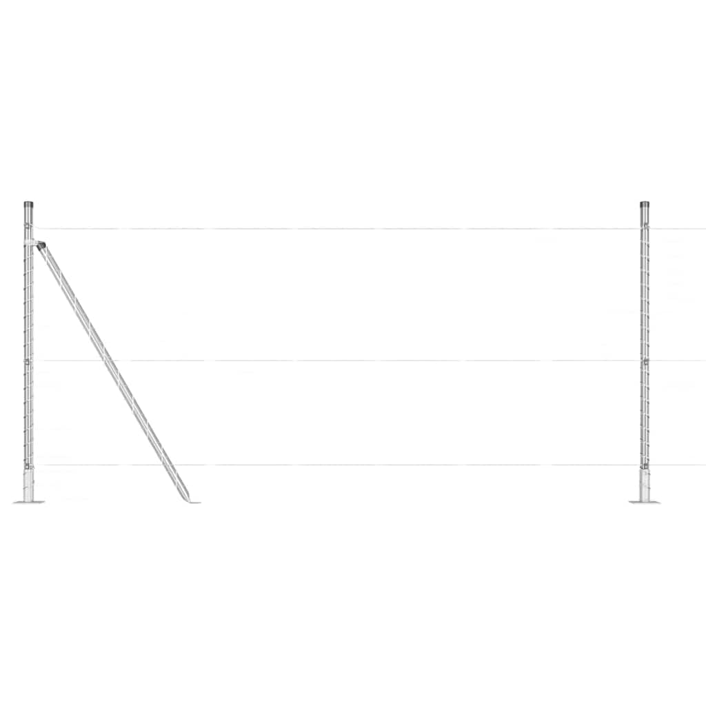 Stup za ogradu 52 pcs Siva 3,2 x 3,2 x 90 cm