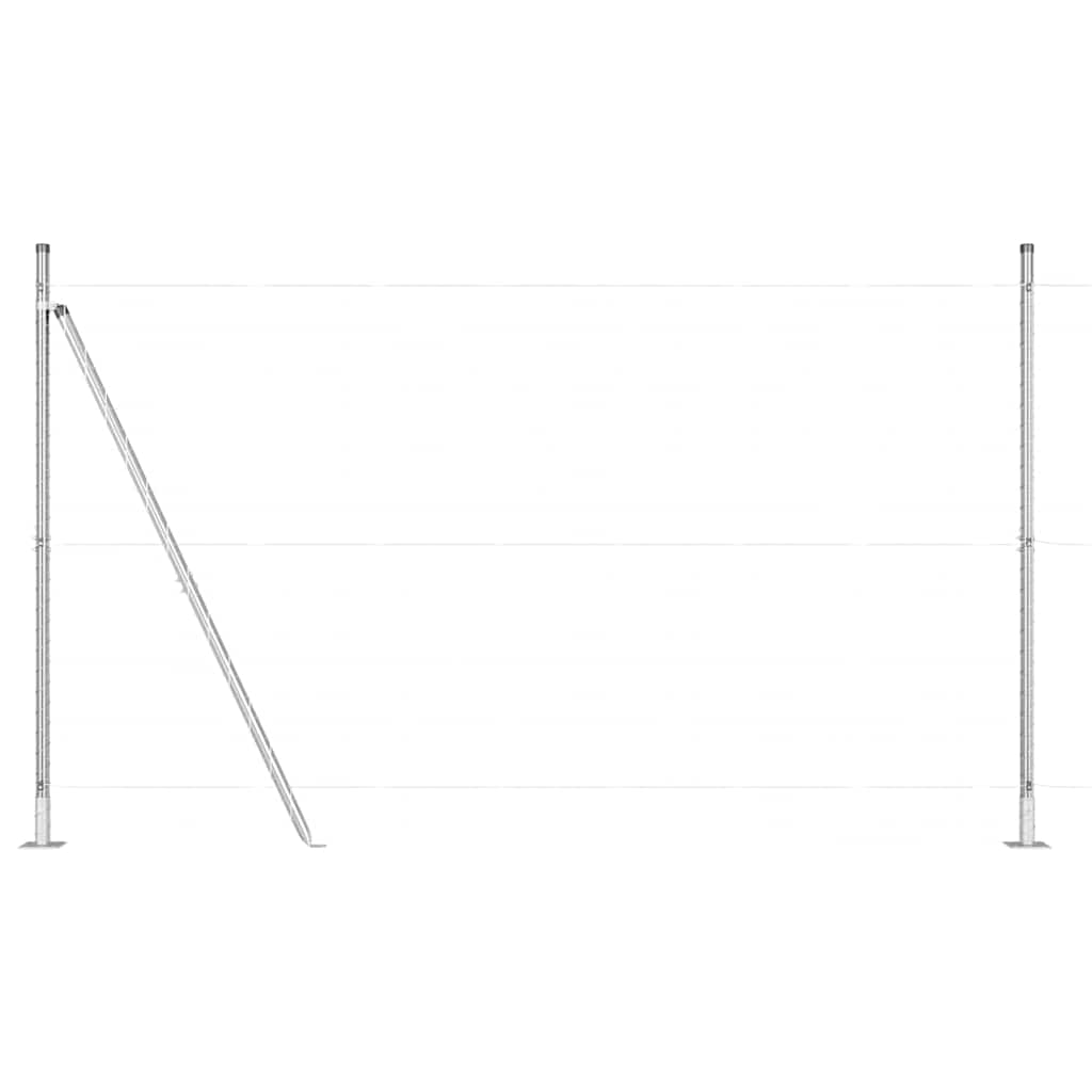 Stup za ogradu 52 pcs Siva 3,2 x 3,2 x 170 cm
