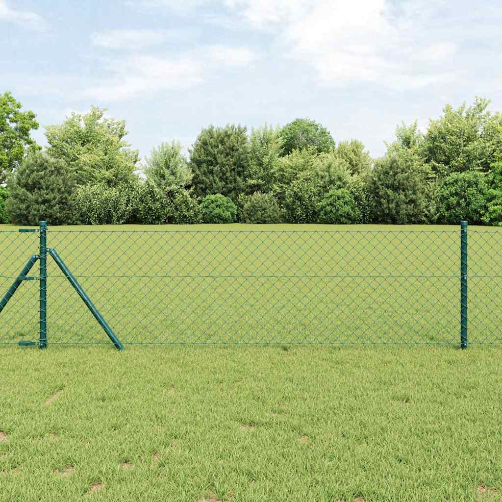 Stup za ogradu Zelena 10 x 0,6 m (40 x 40 mm mreža) Čelik i PVC