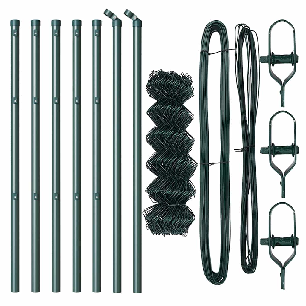 Stup za ogradu Zelena 10 x 0,6 m (40 x 40 mm mreža) Čelik i PVC