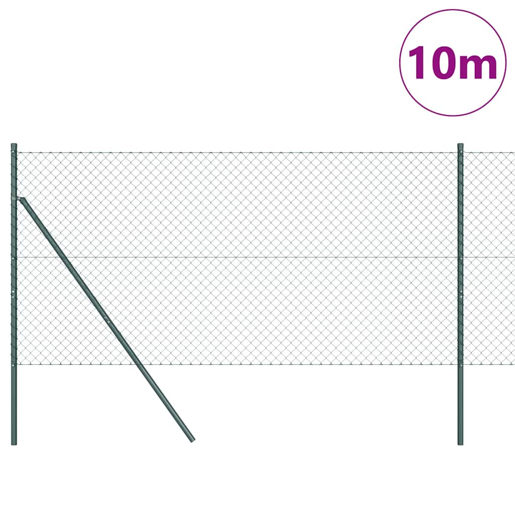 Stup za ogradu Zelena 10 x 1,4 m (40 x 40 mm mreža) Čelik i PVC