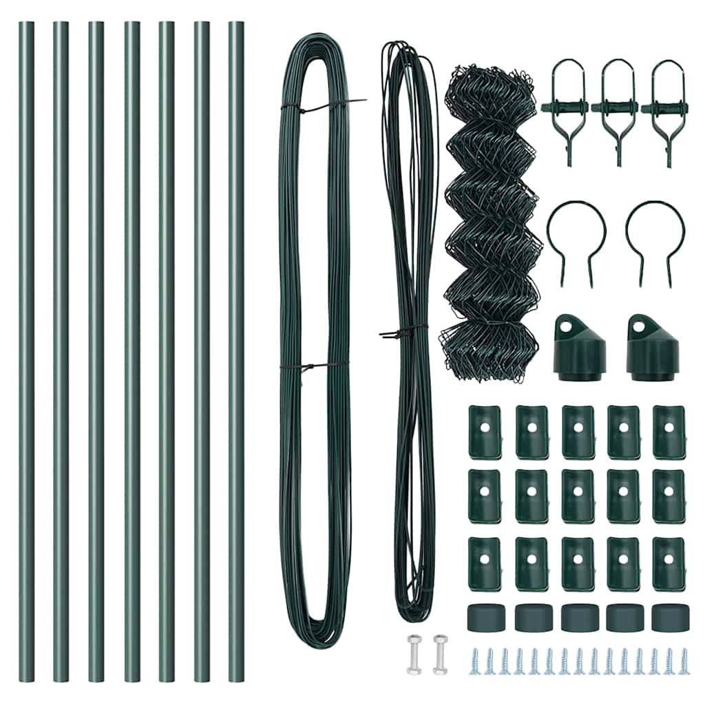 Stup za ogradu Zelena 10 x 0,4 m (mreža 60 x 60 mm) Čelik i PVC