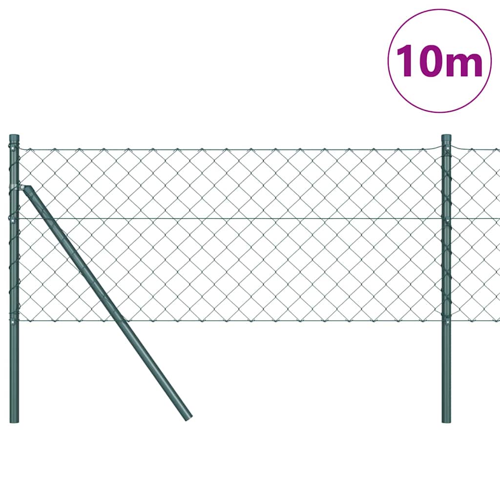 Stup za ogradu Zelena 10 x 0,6 m (60 x 60 mm mreža) Čelik i PVC