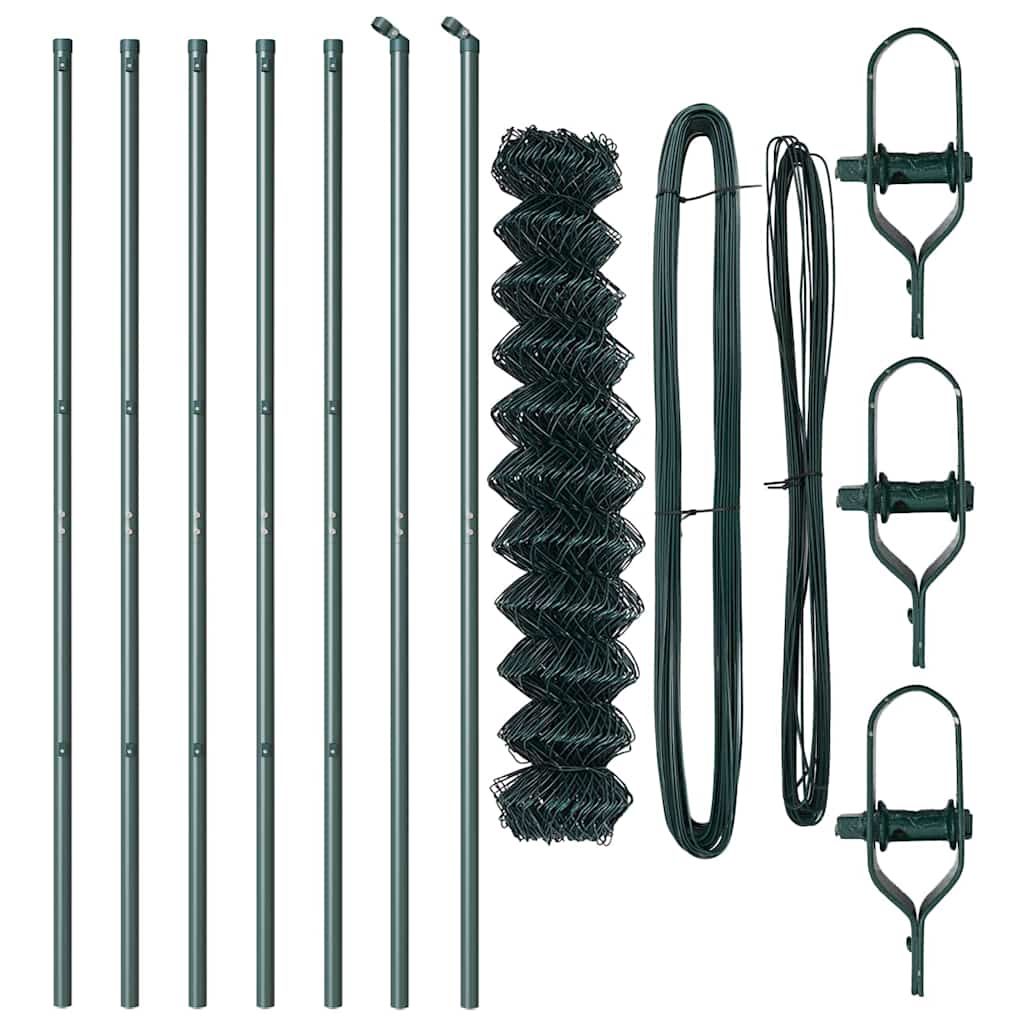 Stup za ogradu Zelena 10 x 1,4 m (60 x 60 mm mreža) Čelik i PVC