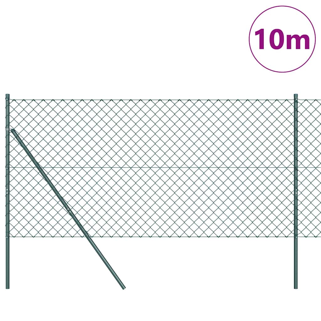 Stup za ogradu Zelena 10 x 1,4 m (60 x 60 mm mreža) Čelik i PVC